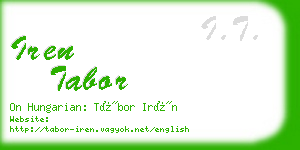 iren tabor business card